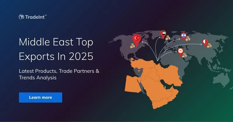 Middle East Top Exports with top 5 country of destination