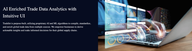 TradeInt provides AI enriched trade data analytics dashboard.