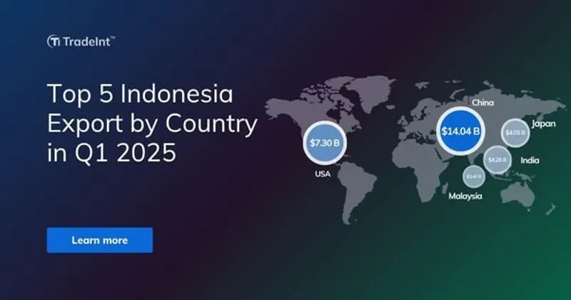 Top 5 Indonesia Export by Country in Q1 2025