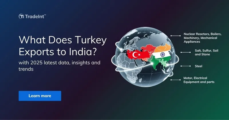 What Does Turkey Exports to India? H1 2025 Latest Insights
