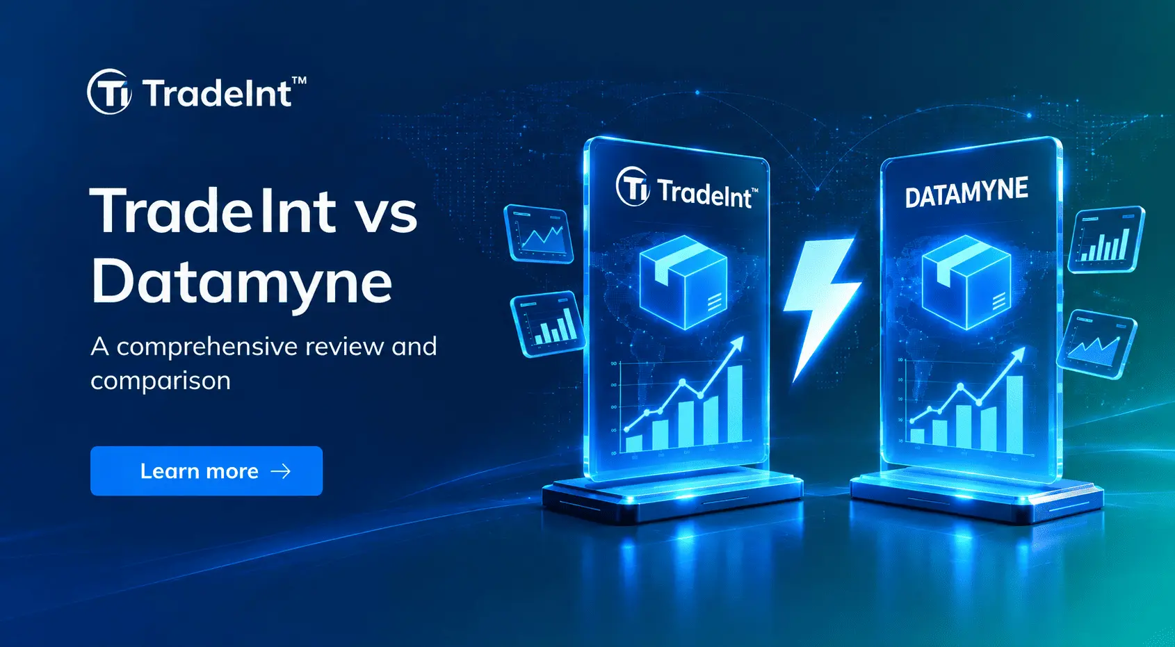 TradeInt vs Datamyne — trade data platform comparison showcasing analytics and HS code features.