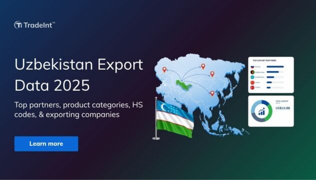 Uzbekistan Export Data 2025 with top trade partners, Uzbekistan top exports, and key exporters