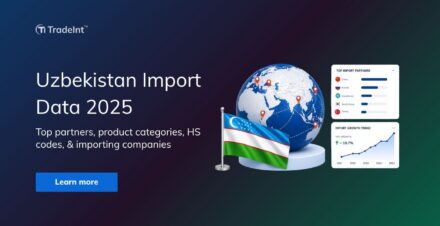 Uzbekistan import data 2025 shows 18.7% YoY growth. China led at $5.03B (32.62%), ahead of Russia ($3.17B) and Kazakhstan ($1.28B). Full HS code and company breakdown.