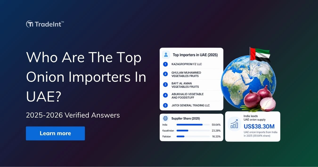 Image banner showing top onion importers in UAE connecting with onion buyers in UAE and UAE onion importer network for global trade sourcing
