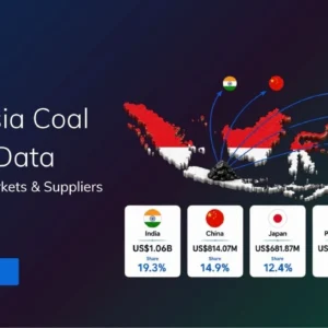 TradeInt banner showing Indonesia coal export data, with India, China, Japan, Philippines and Vietnam as top export markets.