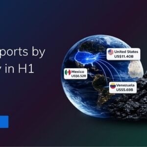 TradeInt banner showing world top coal imports by country in H1 2026, with the United States, Mexico, and Venezuela highlighted beside a globe and coal pile.